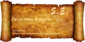 Spielman Evelin névjegykártya